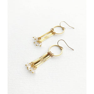 Diamond Cluster Earrings | Herkimer Diamond Earrings