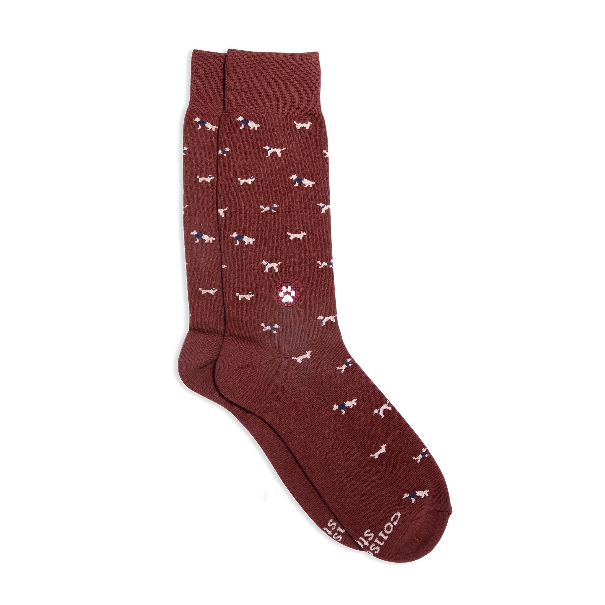 Socks that Save Dogs (Burgundy Dogs)