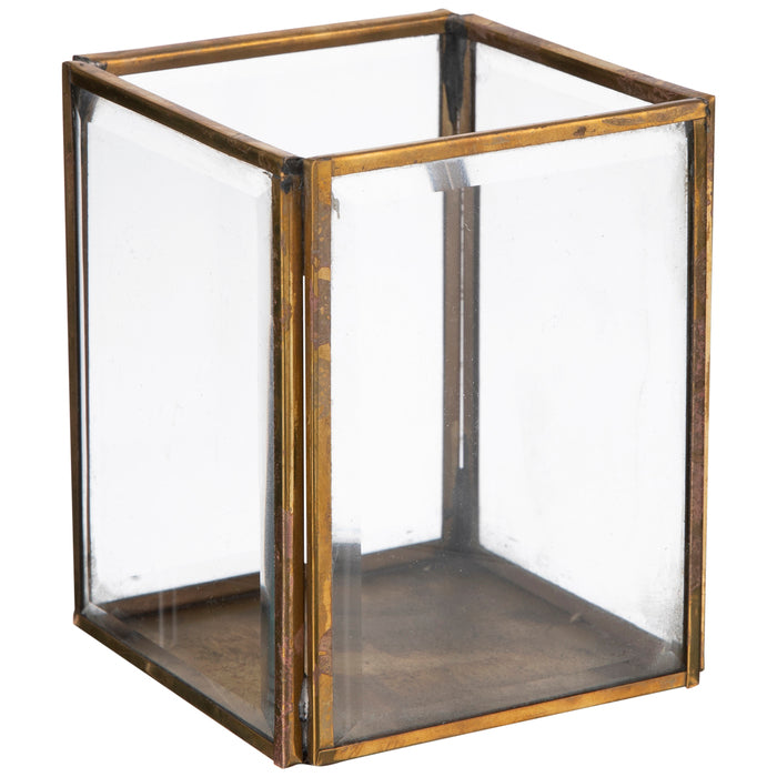 Brass Square Hurricane Lantern
