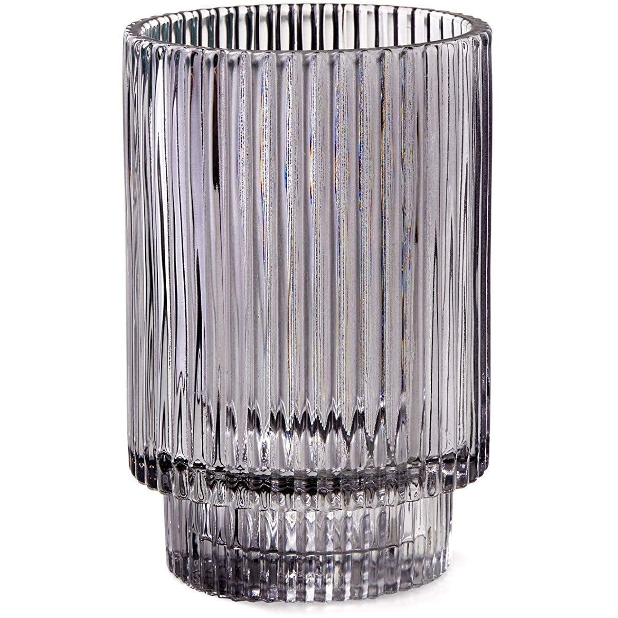 Smoke Ribbed Votive