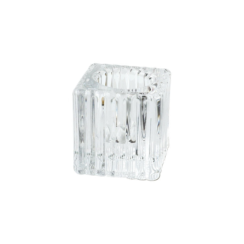 Ribbed Glass Taper Holder