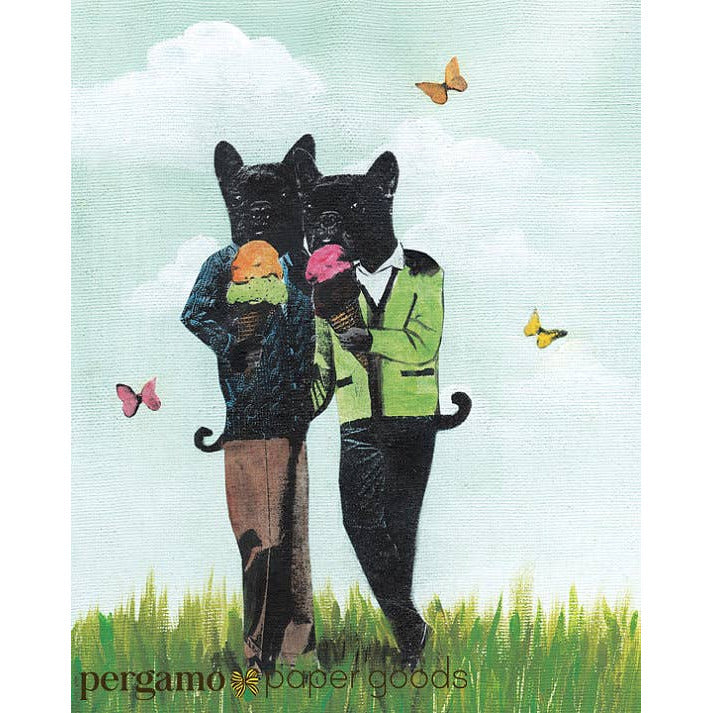 French Bulldogs 8X10 Art Print - Gay Pride