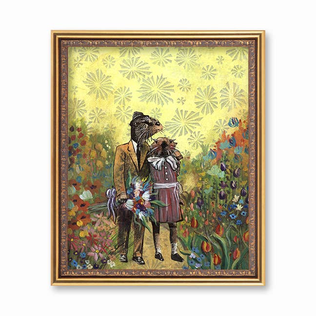 Otter Couple 8X10 Art Print