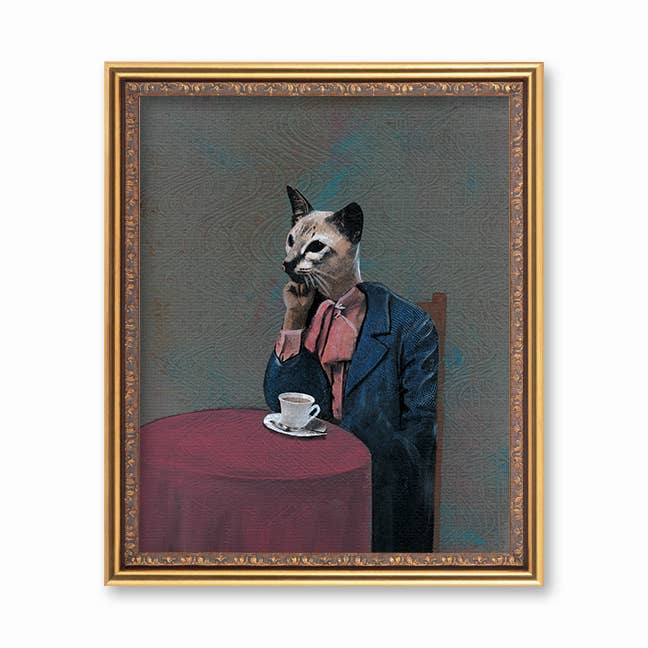 Coffee Cat 8X10 Art Print