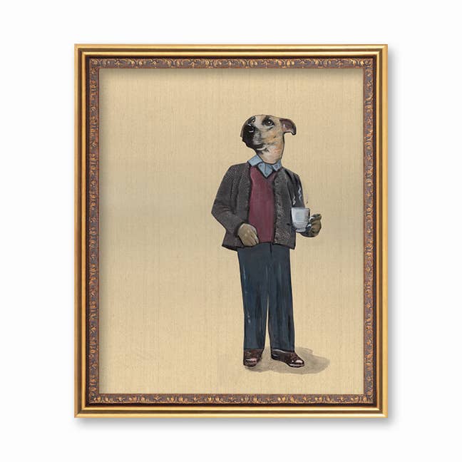 Coffee Dog 8X10 Art Print