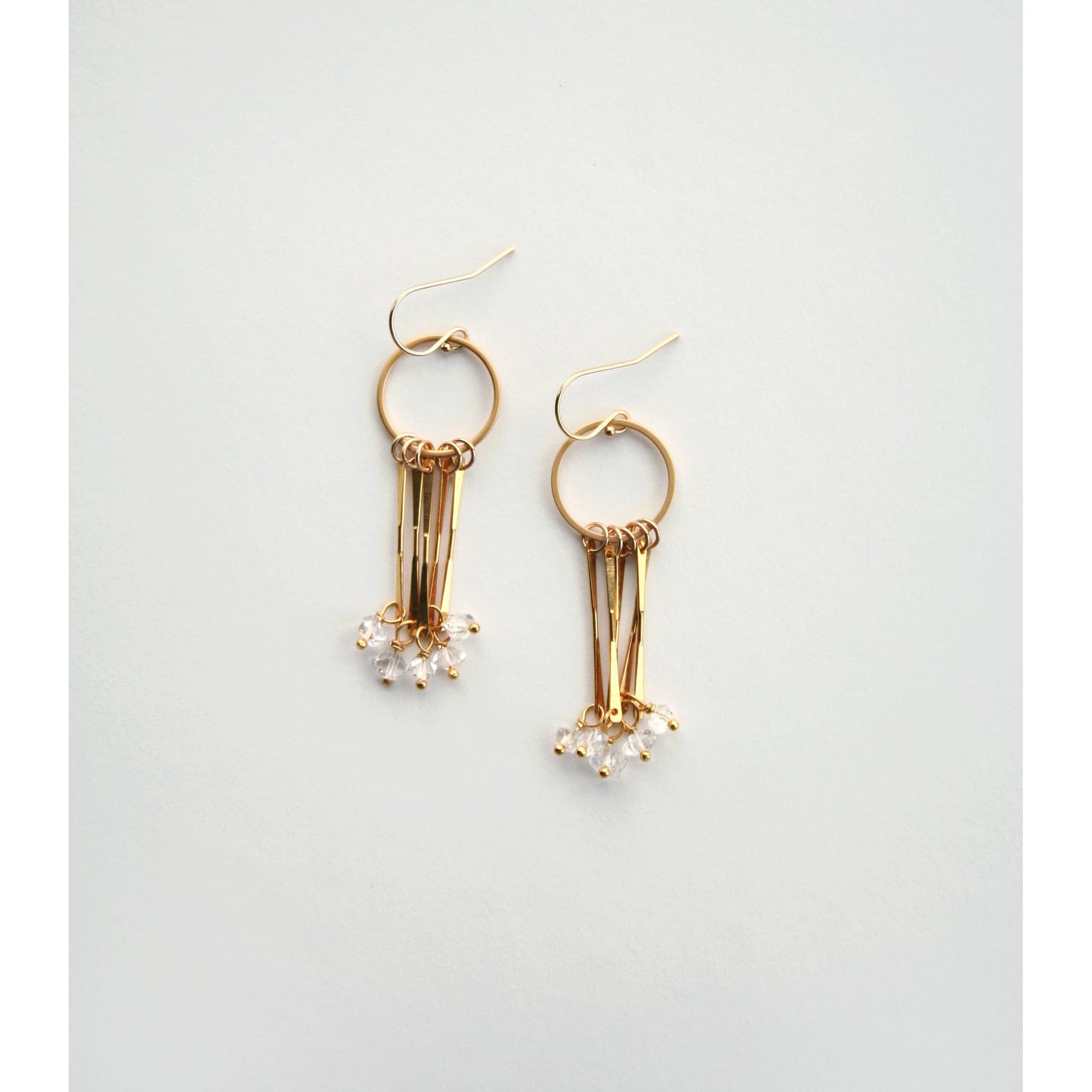 Diamond Cluster Earrings | Herkimer Diamond Earrings