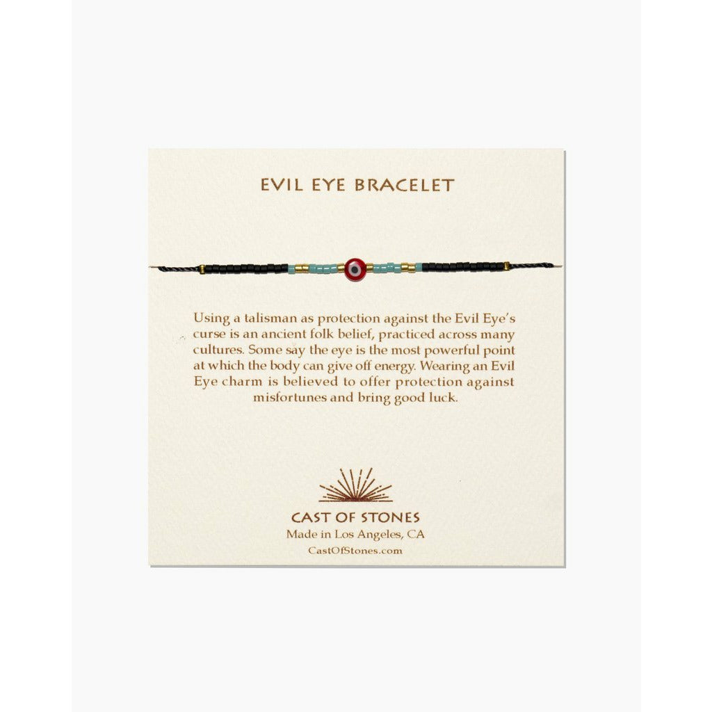 Evil Eye Bracelet - Red w/Turquoise