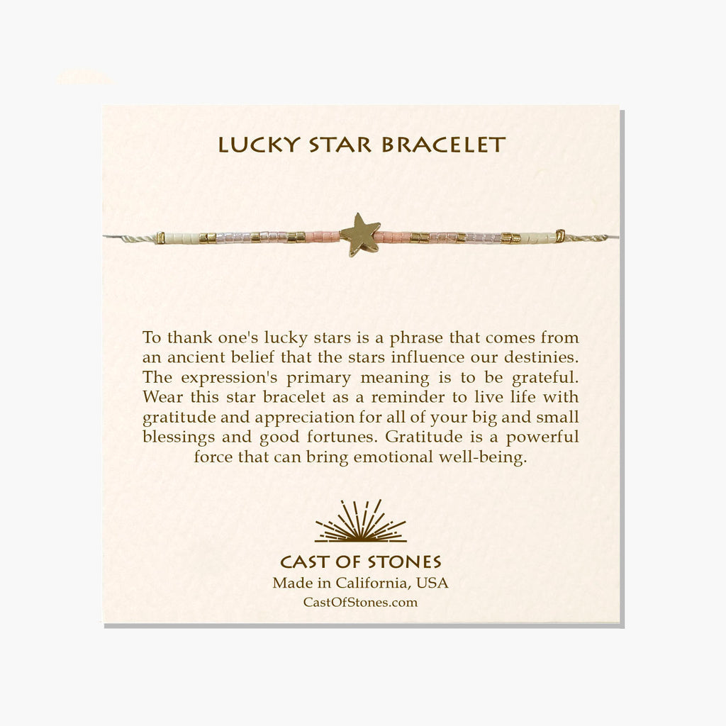 Lucky Star Bracelet - Gold/Peach