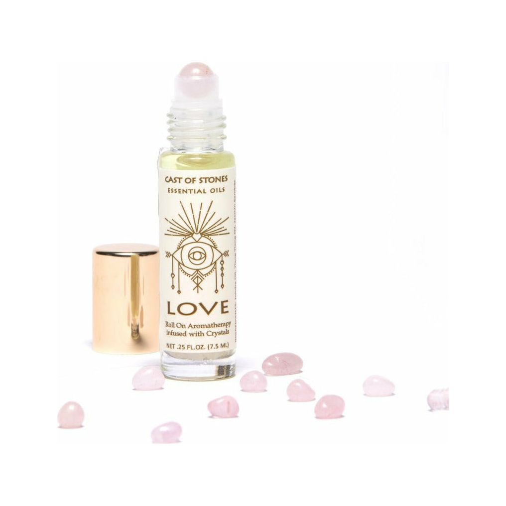Love - Essential Oil Roller infused w/Crystals