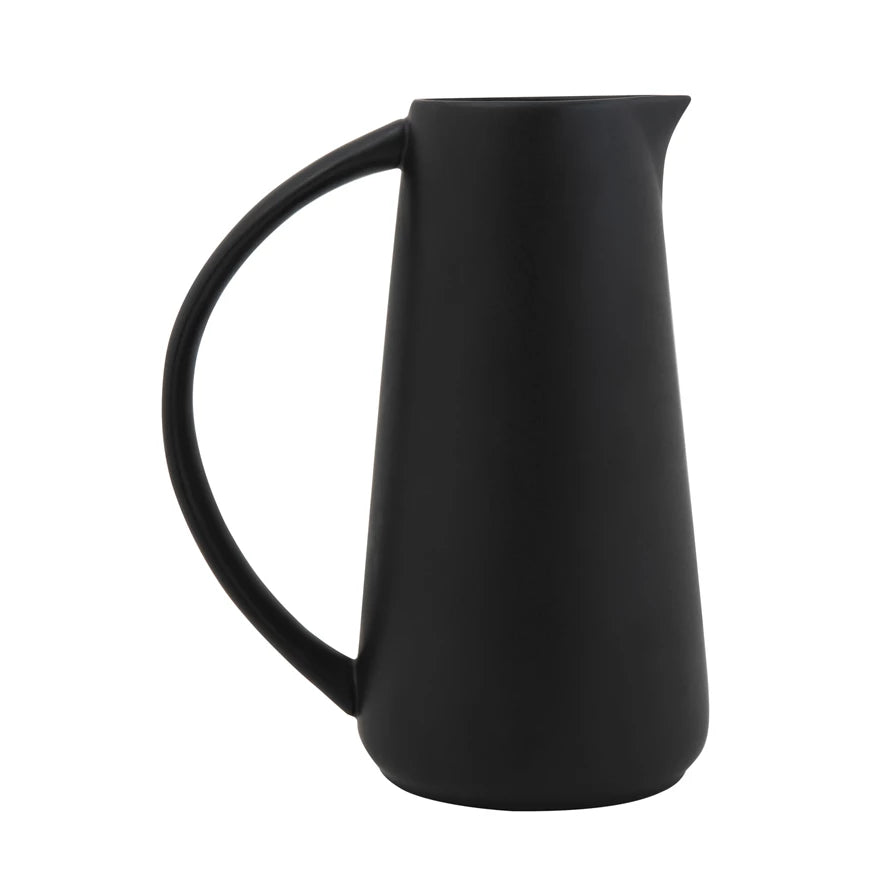 Black Stoneware Pitcher, 48oz