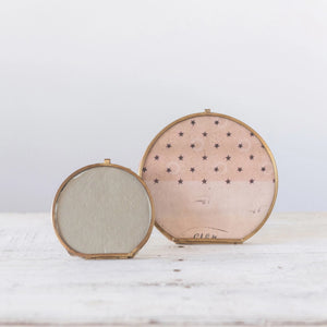 4" Round Glass & Brass Photo Frame