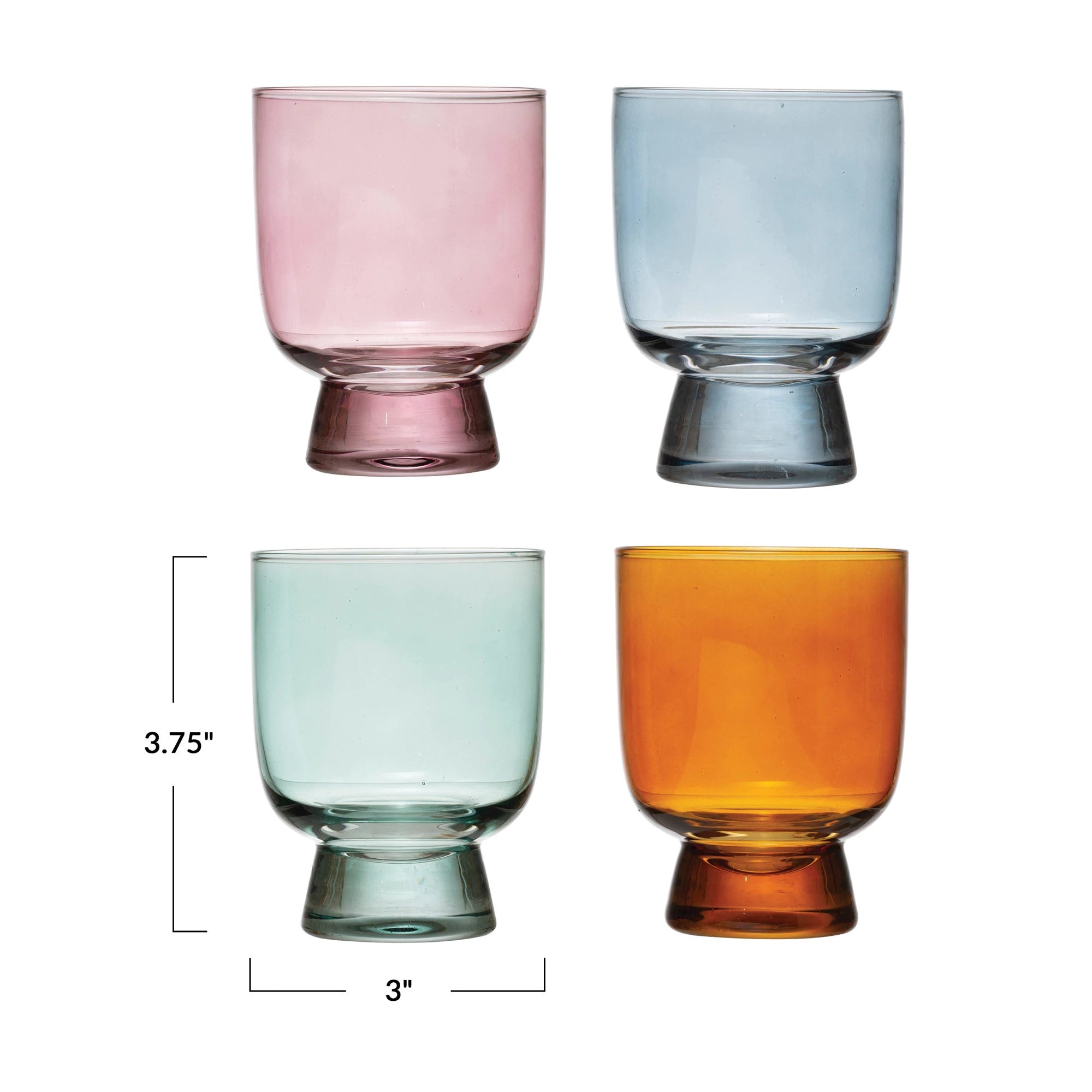 6 oz. Drinking Glass, 4 Colors